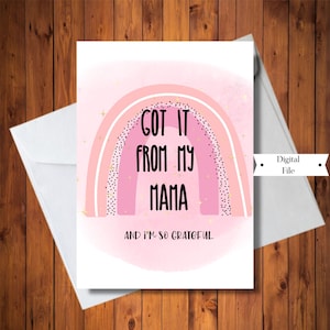 Tarjeta divertida y dulce del Día de la Madre, la obtuve de mi tarjeta de mamá, para mamá especial, imprimible, archivo digital, DESCARGA INSTANTÁNEA