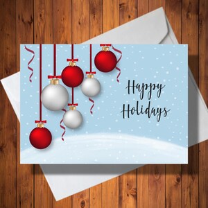 Biglietto di buone feste, biglietto di Natale, auguri di Natale/vacanze in famiglia, download istantaneo digitale