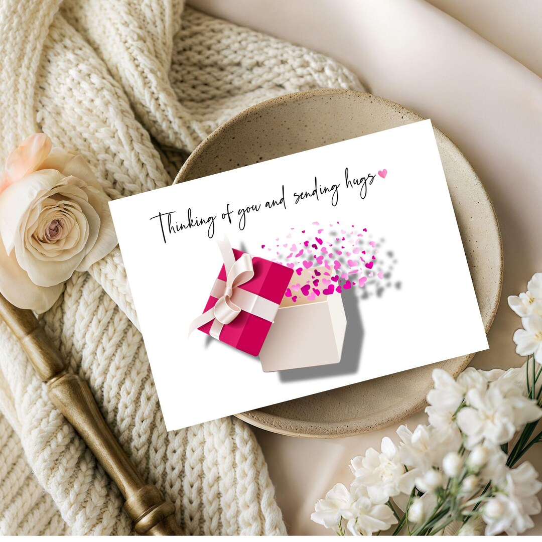 Thinking of You Card, Sending Hugs Card,sending Love Card, Get Well ...