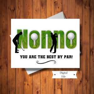 Biglietto di compleanno per il nonno, Dai nipoti, Miglior Nonno by Par Card, Biglietto per la festa del papà per il nonno, Biglietto da golf, Stampabile, DOWNLOAD IMMEDIATO