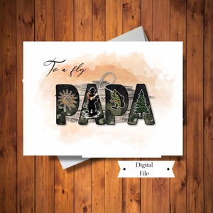 A un papà volante, miglior papà, carta pescatore, carta all'aperto, stampabile, DOWNLOAD immediato