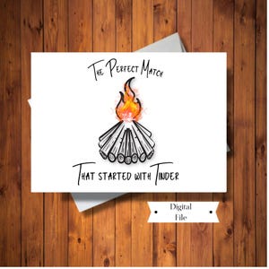 A Perfect Match/Tinder Card, Boyfriend/Girlfriend card, Engagement Card, Dating App Card, Funny Tinder Card, Digital Instant Download