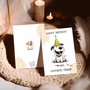 Lustige Geburtstagskarte für Hunde, Alles Gute zum Geburtstag meinem Lieblingsfreund, Allgemeine Geburtstagskarte