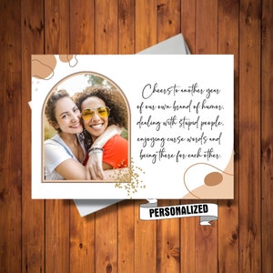 Personalisierte Foto Geburtstagskarte für Freundin, beste Freundin benutzerdefinierte Karte, lustige Karte für Freundin, digitale Karte