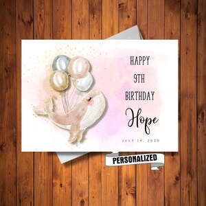 Personalisierte Geburtstagskarte Baby, Kind, Teenager, benutzerdefinierter Name und Alter, Geburtstags-Walkarte, benutzerdefinierte digitale Karte