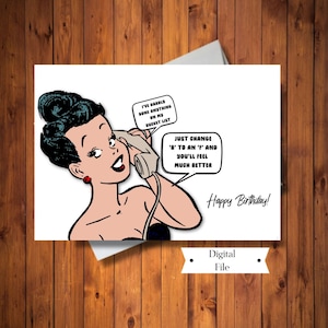 Lustige Geburtstagskarte, lustige Bucket List Karte, für Frau, Meilenstein Geburtstag, digitale Karte, Instant Download