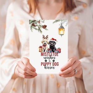 Frohe Weihnachten Hundekarte, Hunde-Liebhaber-Karte, für Tierarzt, für Groummer, Weihnachtskarte für Hund oder Katzensitter, Haustier Geschenkkarte, Instant Download
