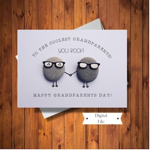 Feliz Día de los Abuelos, A los abuelos más geniales, You Rock, Imprimible, Archivo Digital, DESCARGA INSTANTÁNEA