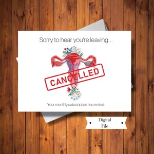 Funny Hysterectomy Surgery Card, Endometriosis Card, Uterus Card Card, Get Well Surgery Card, Printable, Digital Card, Instant Download