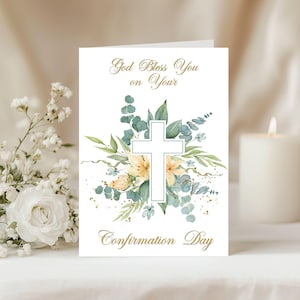 Holy Confirmation Card, Congratulations Card, Male or Female, Confirmation Printable Card,INSTANT DOWNLOAD