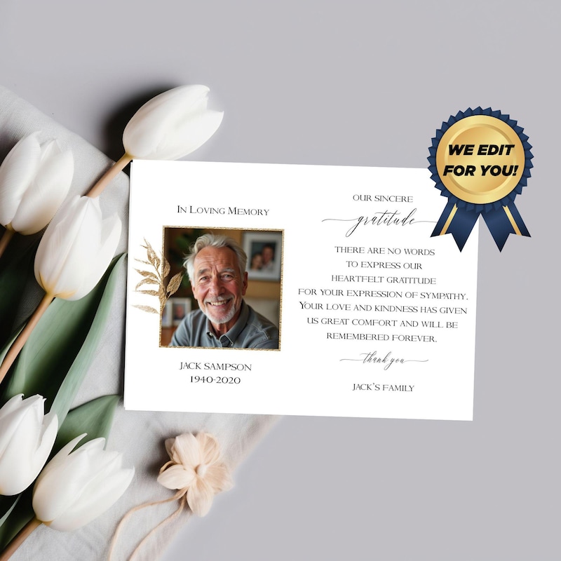 Memorial Donation Card - Etsy