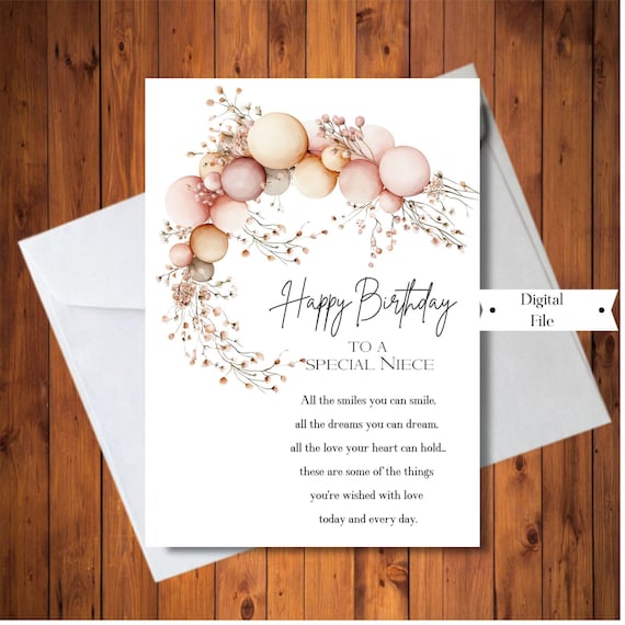 Biglietto Di Auguri Di Compleanno Per Nipote, Per Adolescente, Per Donna, Nipote Speciale, Biglietto Digitale, Download Immediato - Italia - Foto 6
