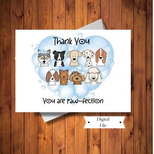 Bedankkaart voor trimmer, kerstkaart, huisdiercadeaukaart, Instant Download