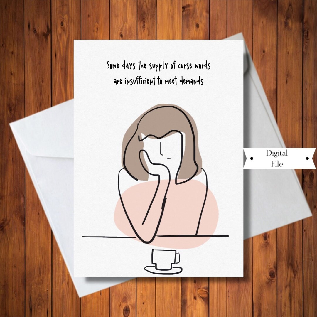 Funny Thinking of You Card, Hang in There Card, Cheer up Card, Bad Day ...