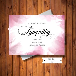 Tarjeta de condolencia sincera, tarjeta de recuerdos, por la pérdida de un ser querido, pérdida de un padre, pérdida de un hermano, tarjeta digital, descarga instantánea