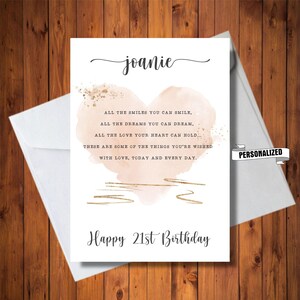 Carte d'anniversaire personnalisée, tous les sourires que vous pouvez sourire... N'importe quelle carte de visite, carte numérique personnalisée
