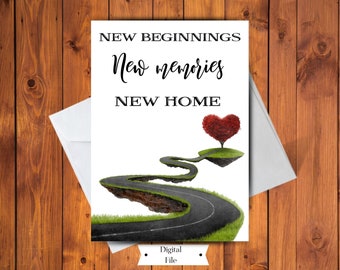 Congratulations On Your New Home Card, New Condo, New Apartment, Moving Card, New Beginnings, New Memories, New Home, INSTANT DOWNLOAD