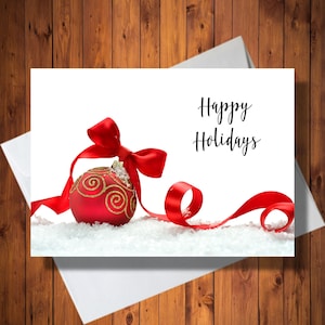 Biglietto di buone feste, ornamento sulla neve, buono regalo, elegante biglietto di auguri, download istantaneo digitale