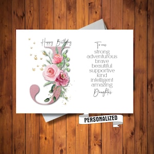 Carte d'anniversaire personnalisée, âge personnalisé et sentiments hashtag, pour quelqu'un de spécial, anniversaire important, pour femme ou fille, carte numérique