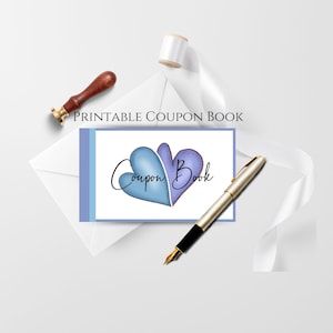 Libro de Cupones Imprimible, para Regalo de San Valentín, Regalo del Día del Padre, Regalo de Cumpleaños, Regalo de Aniversario, Regalo para Pareja, Descarga Instantánea
