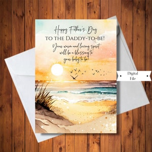 Buona festa del papà al futuro papà, carta natura, stampabile, DOWNLOAD immediato