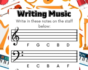 Write These Music Notes In Worksheet