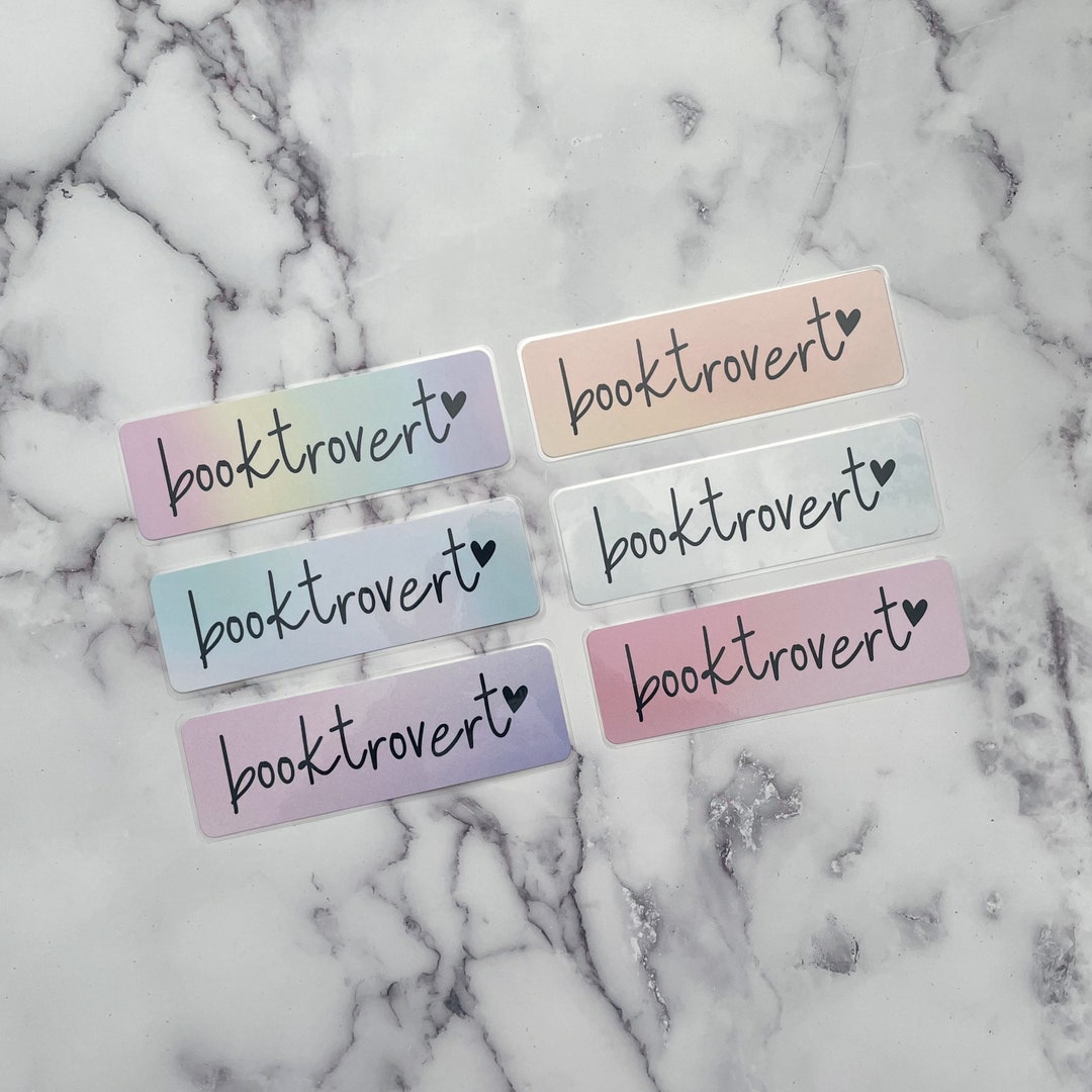 Booktrovert Bookmarks Laminated Bookmarks Gifts for Book - Etsy
