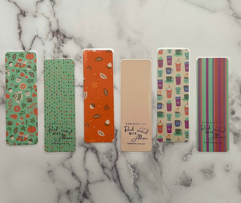 Fall Bookmarks Double Sided Laminated Bookmarks Gifts for Etsy