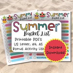 Lista de tareas de verano Lista de verificación imprimible, Actividades para niños, Actividades familiares, Cosas que hacer para las vacaciones de verano, Editable, Lista de tareas pendientes