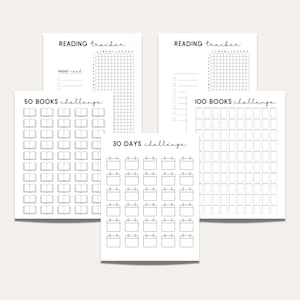 Reading Journal Printable Bundle, Reading Tracker, Reading Planner, Reading Log, Book Lovers, Booktok. Reading Diary, Reading Challenge
