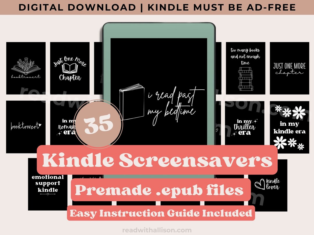 35 Readymade .epub Kindle Lock Screens Kindle Wallpaper Screen Saver