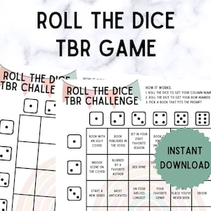 Bookstagram Reading Challenge TBR Book Games Reading Printable Printable Game Instant Digital Download Booktok What To Read Next Reader Gift