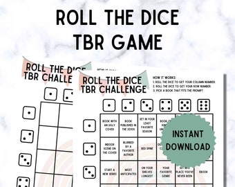 Roll the Dice TBR Game To Be Read Reading Challenge Printable (Digital Download)