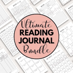 Printable Reading Journal: Minimalist Book Tracker (PDF Bundle)