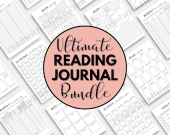 Printable Reading Journal: Minimalist Book Tracker (PDF Bundle)