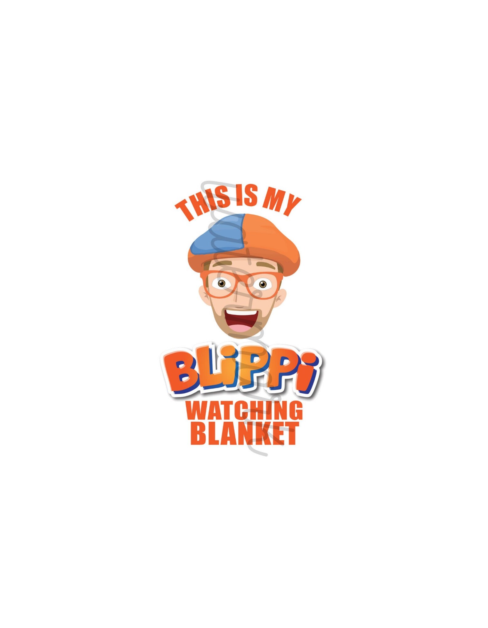 This is My Blippi Watching Blanket // PNG Digital Download Etsy