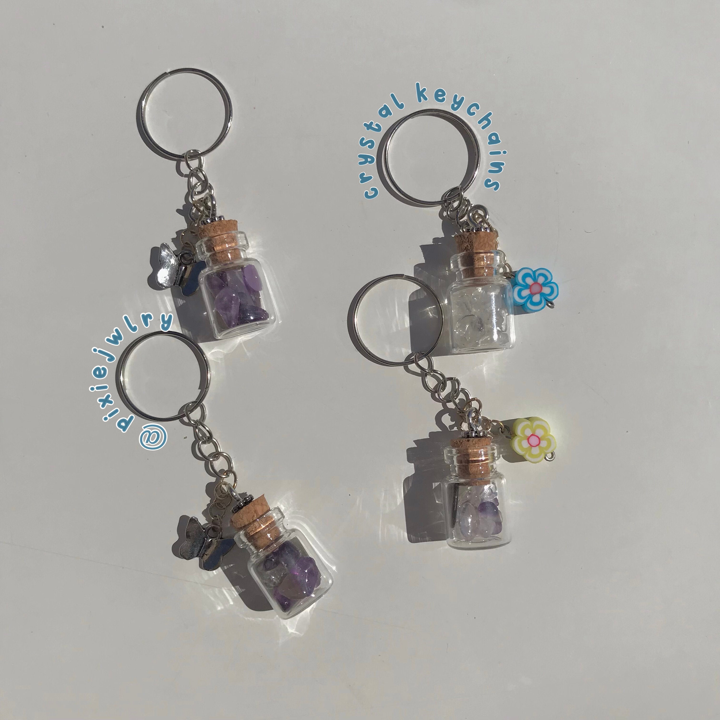 Crystal keychains Etsy