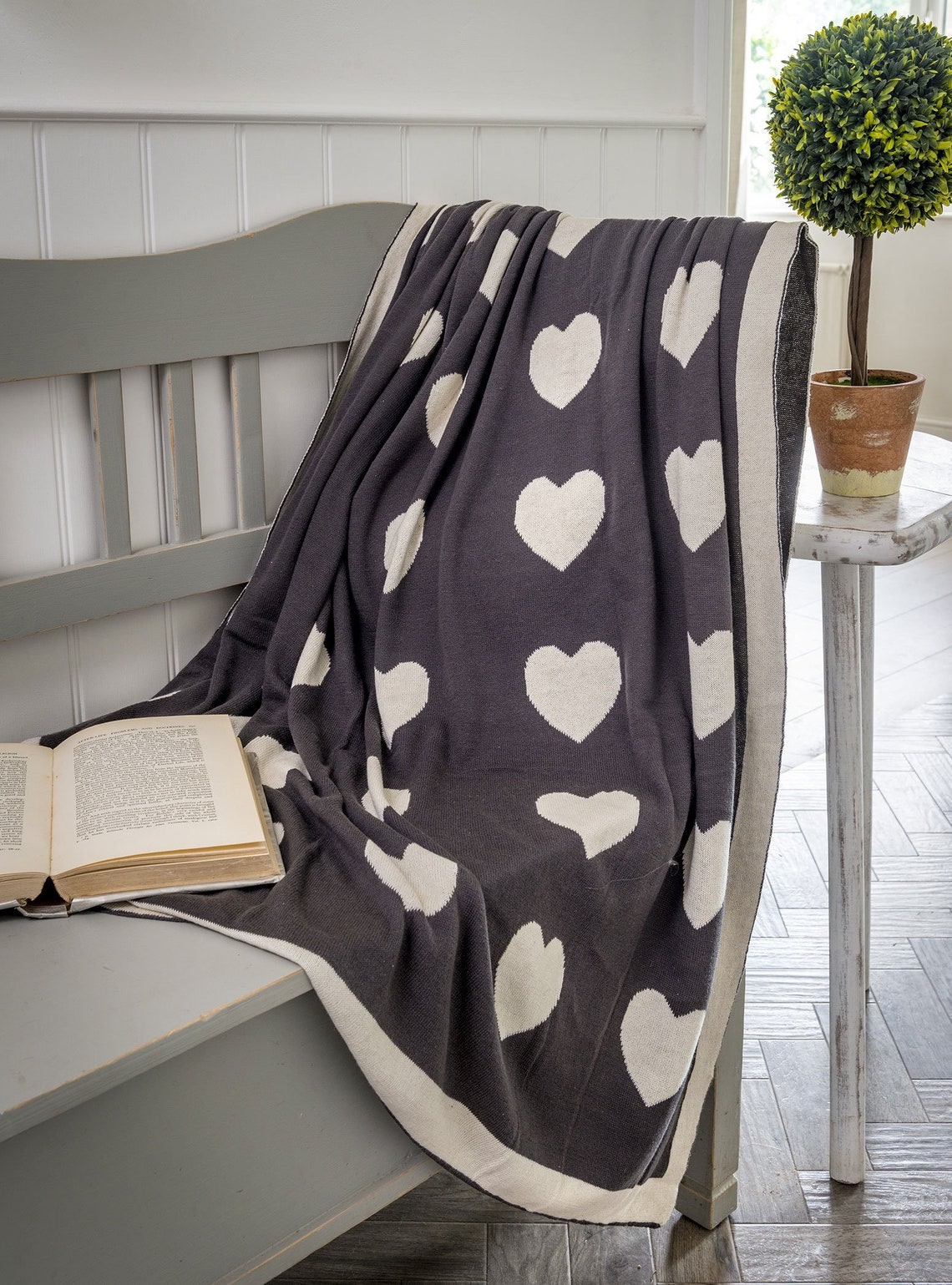 Reversible Heart Throw Etsy