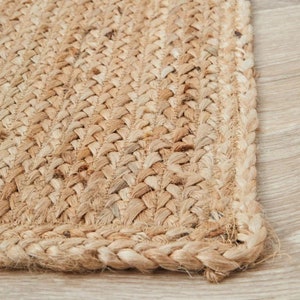 Alfombra de yute natural, alfombra trenzada de yute, alfombra natural, alfombra boho, alfombra de área de yute, alfombra tejida de yute, alfombra de área grande, ecológica imagen 6
