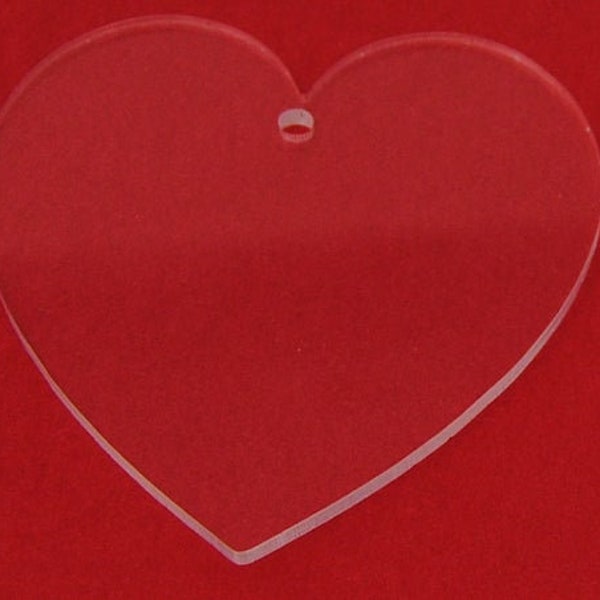 Acrylic Heart Blank available in numerous sizes