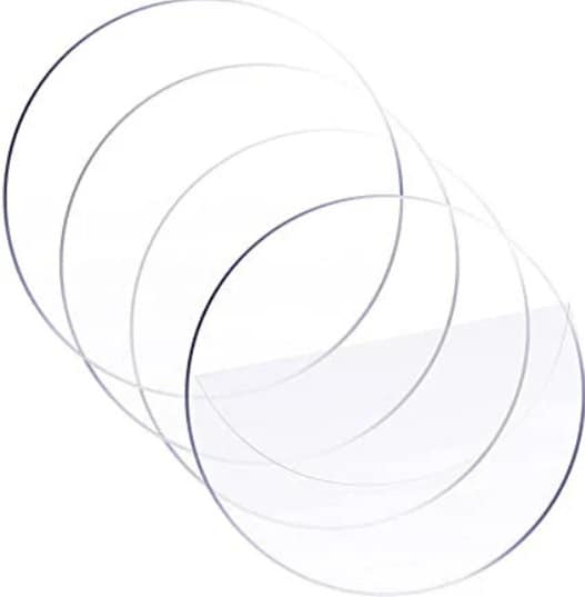 1/16 CUT ACRYLIC CIRCLES With or Without Holes Clear Acrylic Discs, Clear Plexiglass  Discs, Plastic Circles Multiple Thicknesses 