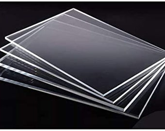 3mm Clear Cast acrylic Paper Sizes | Blanks | A8 | A7 | A6 | A5 | A4 | A3 | A2 | A1 | A0