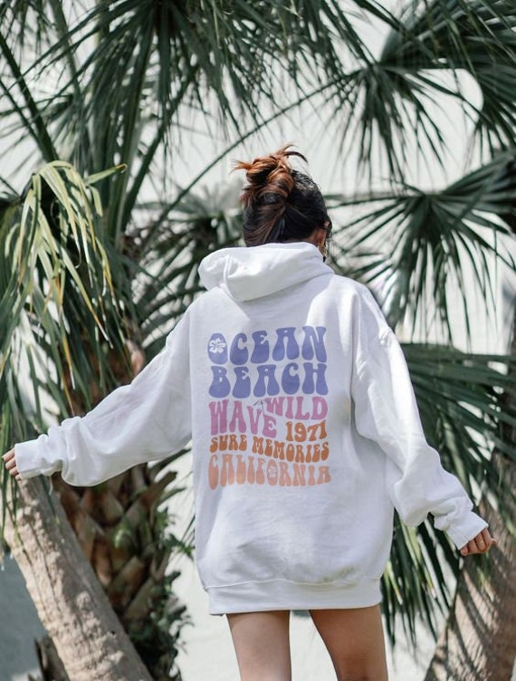 Ocean Beach Hoodie Aesthetic Hoodie Trendy Sweatshirt | Etsy