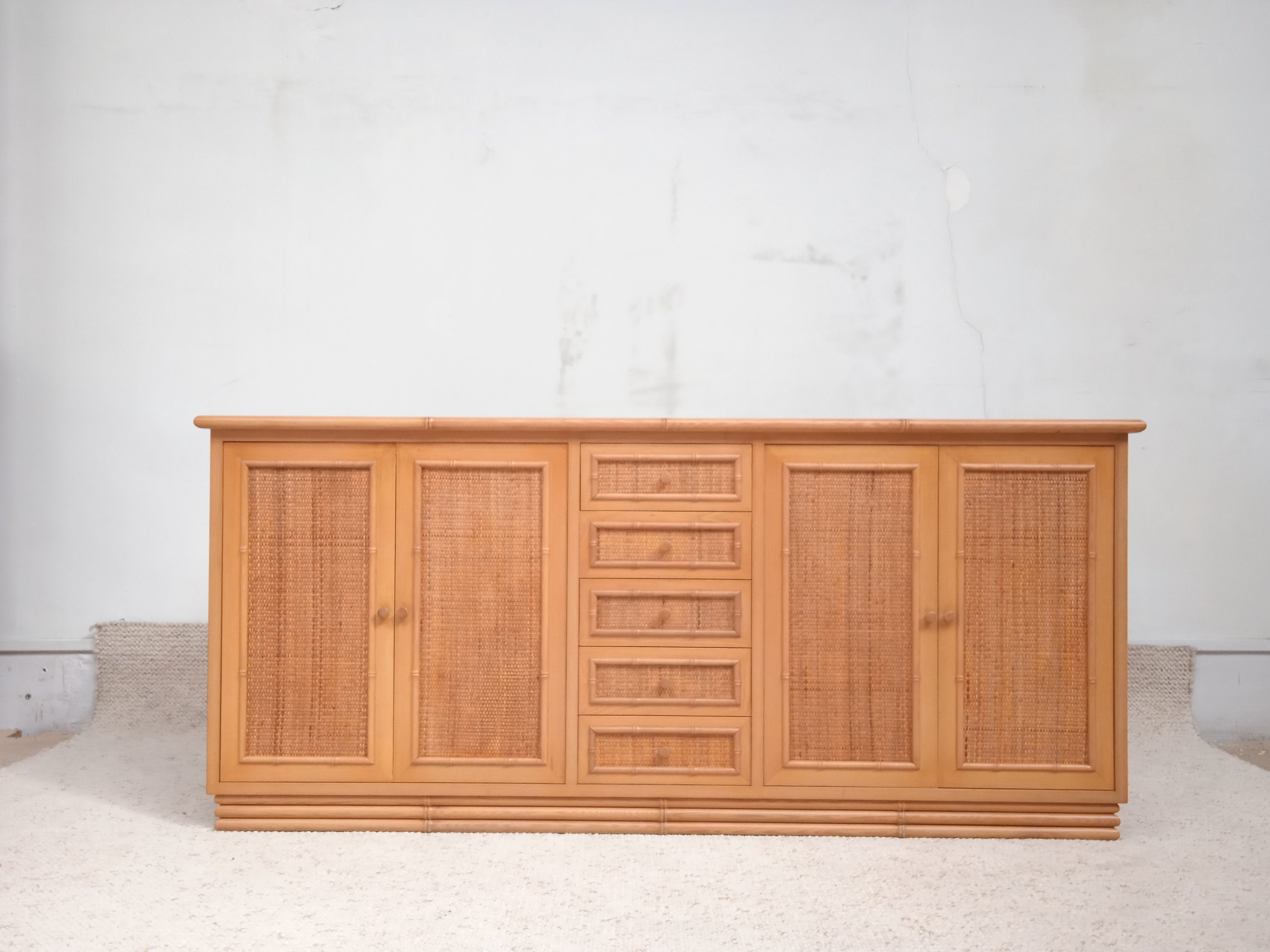 Enfilade Italienne Des Années 1970 en Bois