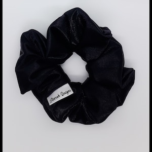 Petite Size Scrunchie - The Samantha - Black Satin
