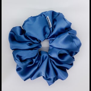 Jumbo Size Scrunchie- The Aurora- Blue Satin