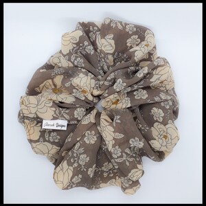 Jumbo Size Scrunchie- La Celeste - Estampado Floral