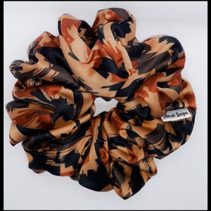 The Egypt Brown Satin Jumbo Scrunchie