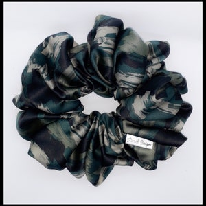 The Nile - Green Satin Jumbo Scrunchie - Satin Oversized Scrunchie - Satin XXL Scrunchie