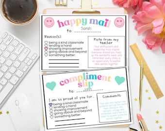Happy Mail Positive Notes | Parent Communication | Teacher Feedback